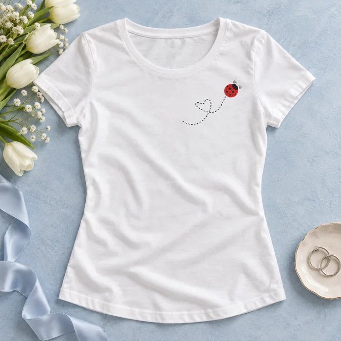 Camiseta Un hilo de amor, Blanca