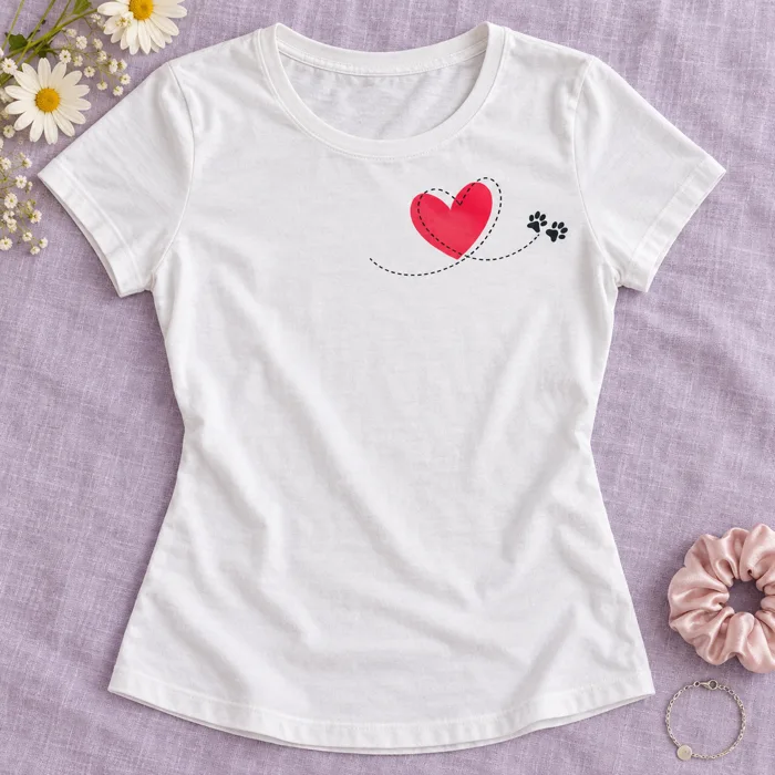 Camiseta Love always, Blanca