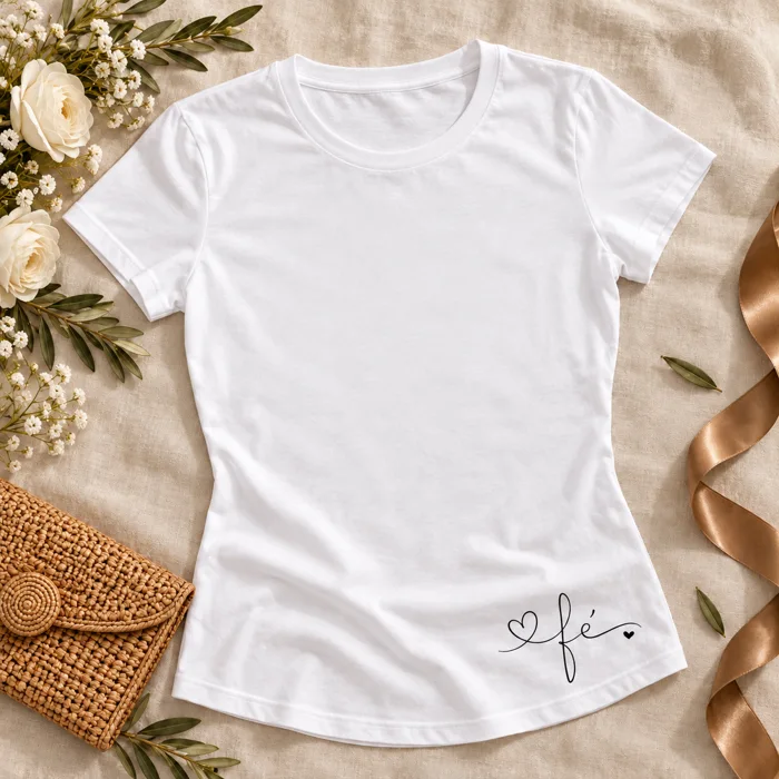 Camiseta Fé, Blanca