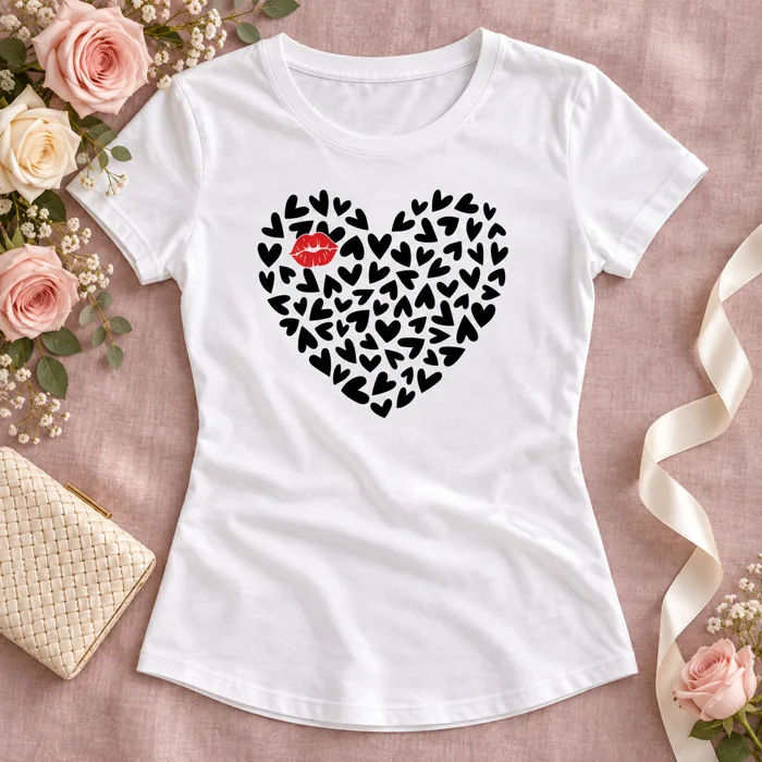 Camiseta Corazón silvestre, Blanca