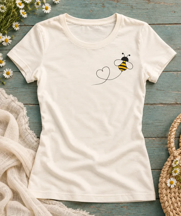 Camiseta Detalles que abrazan, Beige