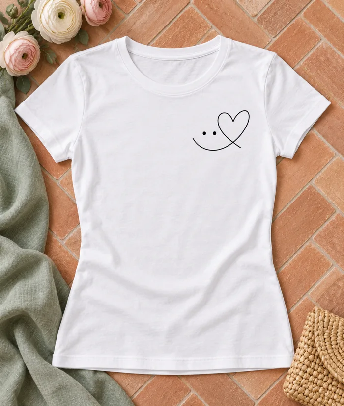 Camiseta Little moments, Blanca